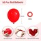 Red Balloons 50pcs 12 Inch Matte Red Latex Party Balloons for Valentines Day Casino Theme Wedding Birthday Patriotic Party Decorations